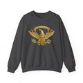 Gold Eagle Emblem Sweatshirt — ‘About We Trust’ Vintage Patriotic Crewneck