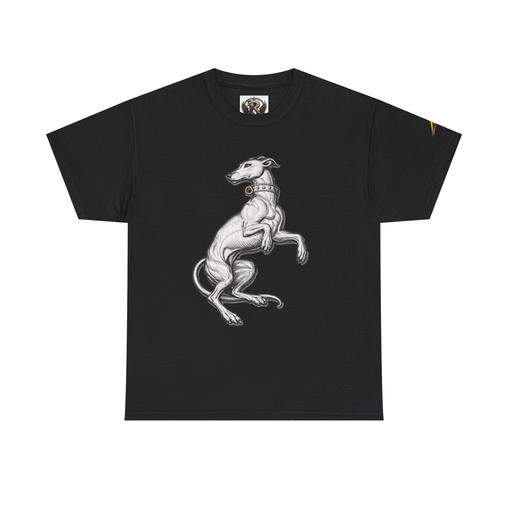 Greyhound Illustration Tee — Vintage Reared Dog Graphic T-Shirt