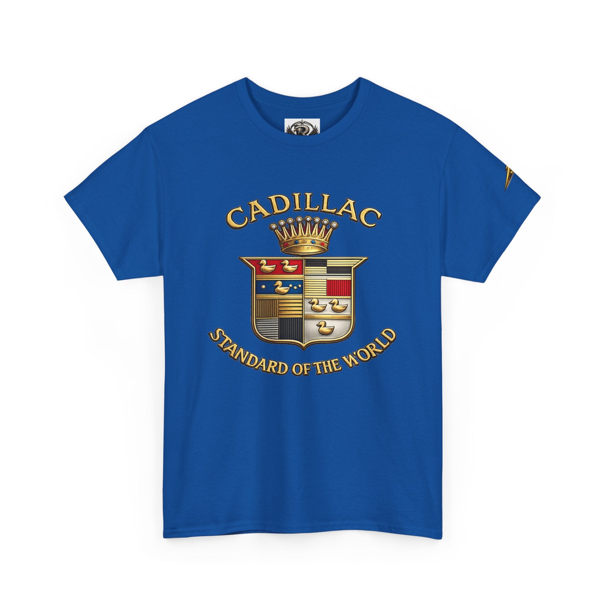 Cadillac Crest T‑Shirt — 'Standard of the World' Vintage Logo Tee