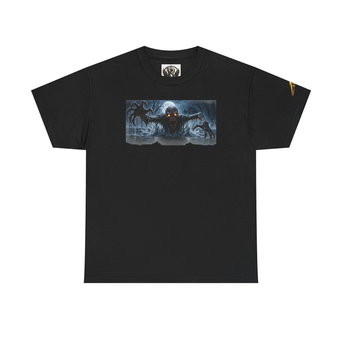 Horror Night Graphic Tee — Creepy Demon Design