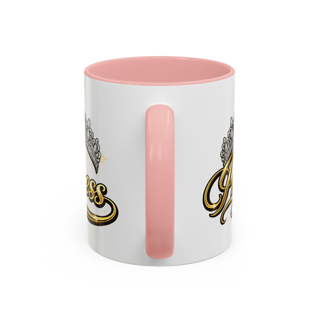 Princess Crown Accent Coffee Mug — Gold Script 11/15oz