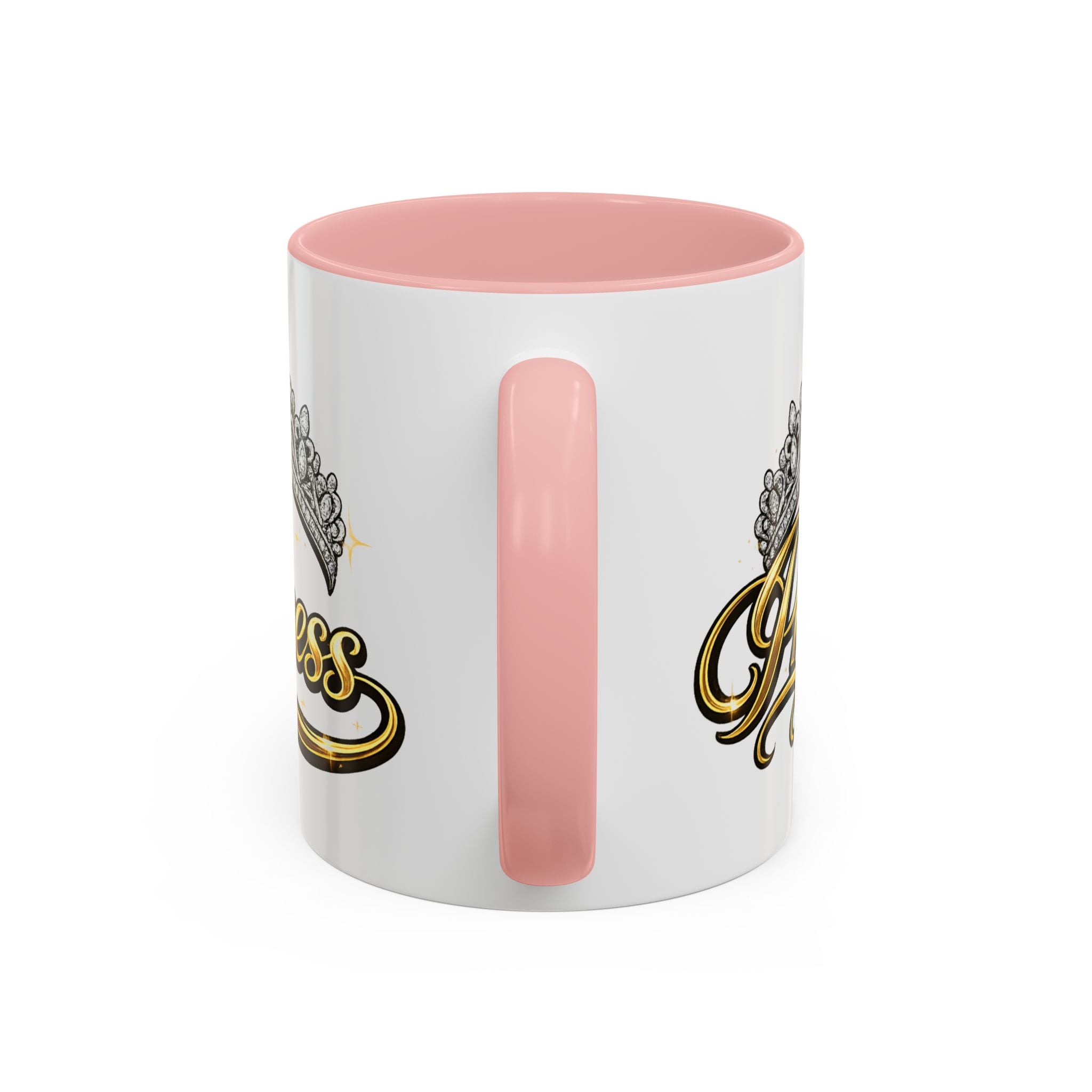 Princess Crown Accent Coffee Mug — Gold Script 11/15oz