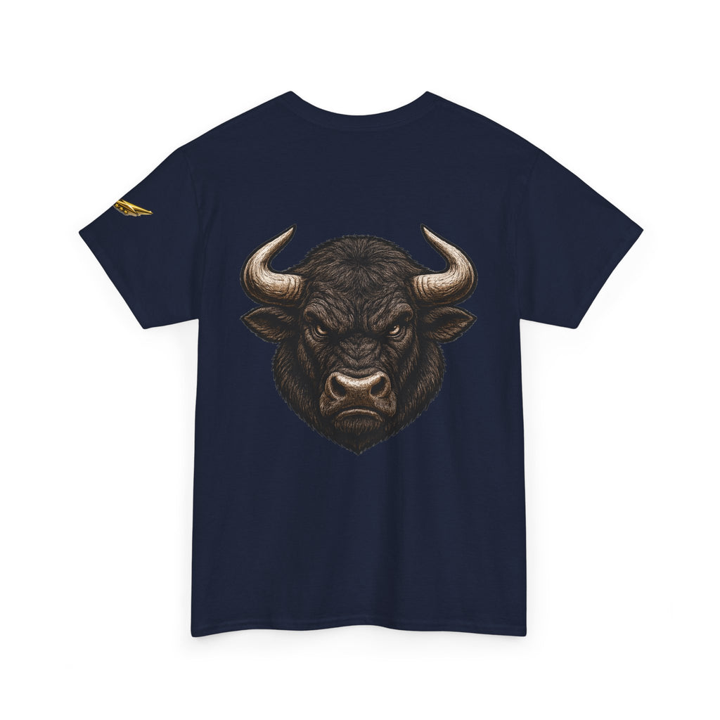 Bull Head Graphic Tee — Fierce Bison Illustration T-Shirt