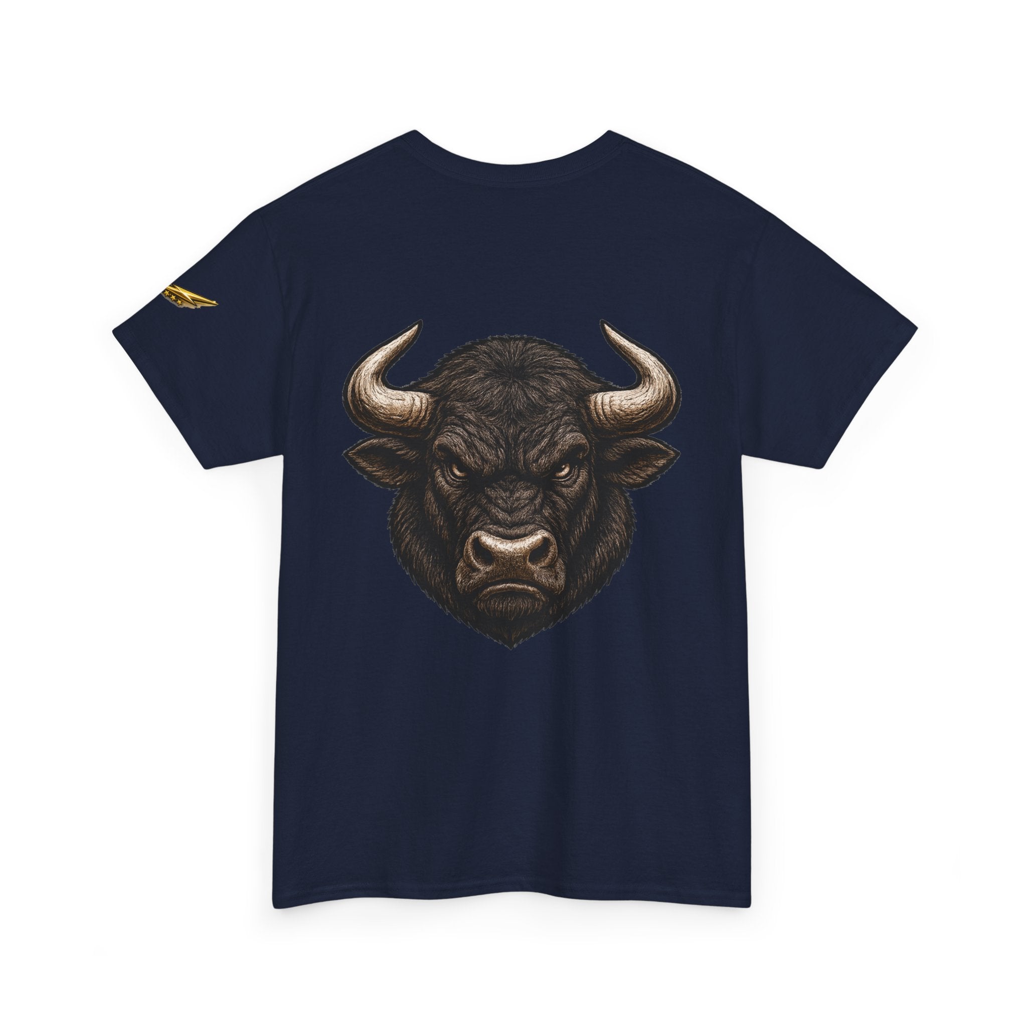 Bull Head Graphic Tee — Fierce Bison Illustration T-Shirt