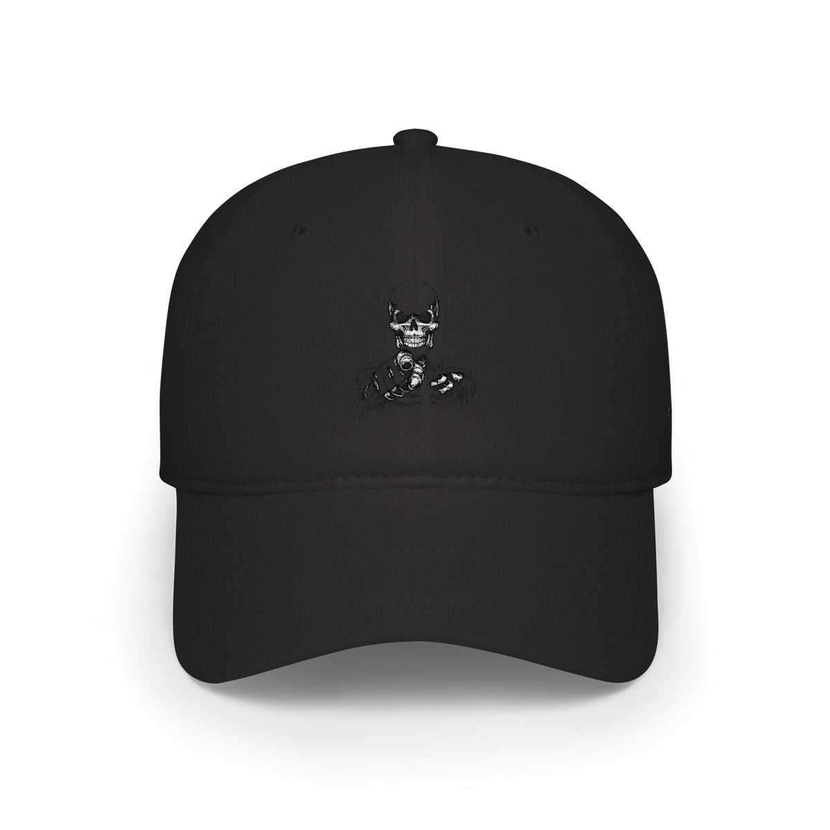 Skull Embroidered Low-Profile Baseball Cap —  Skull Hat