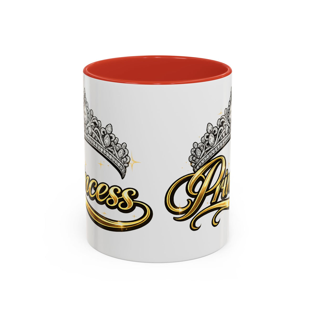 Princess Crown Accent Coffee Mug — Gold Script 11/15oz