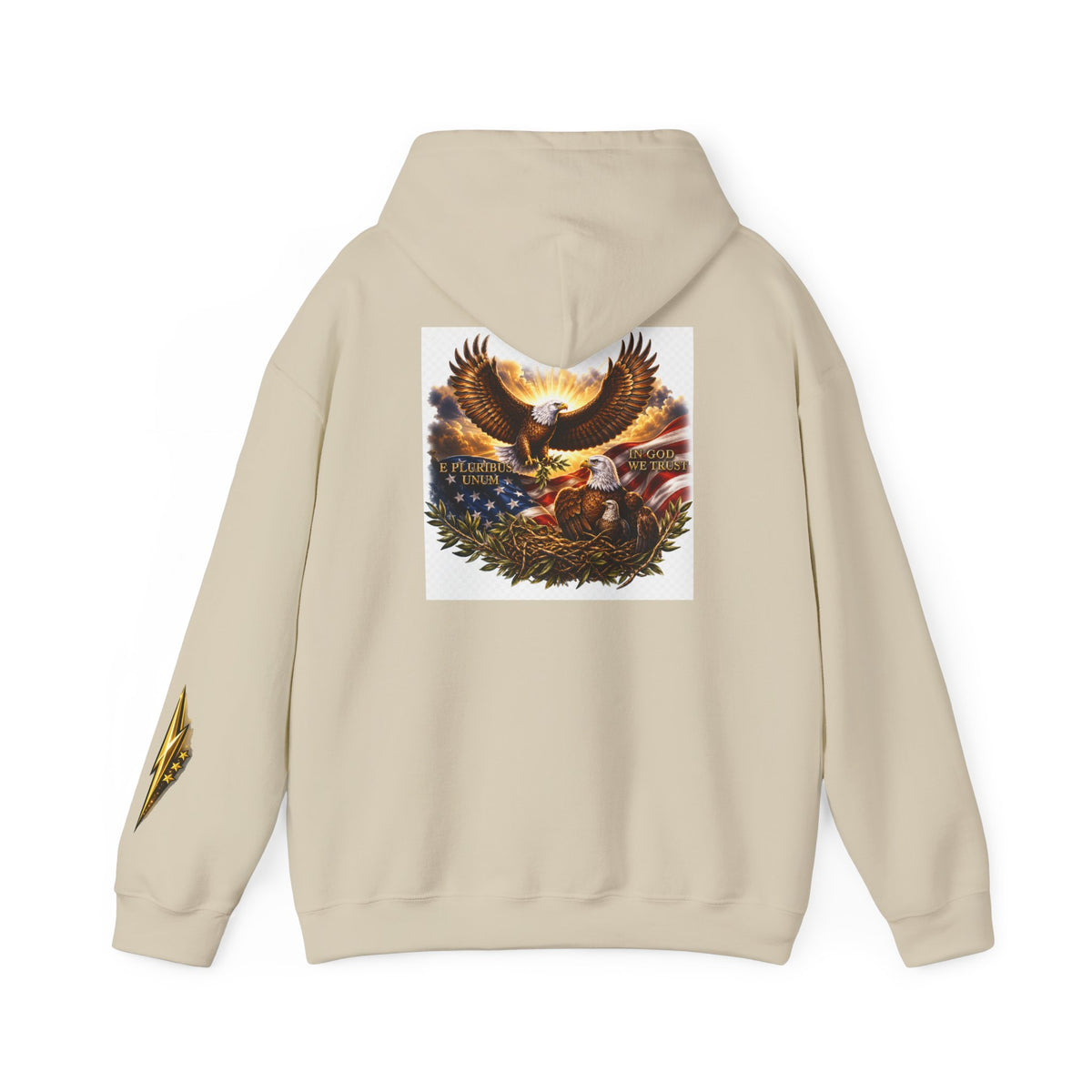 Patriotic Eagle Hoodie – American Flag & Bald Eagle Graphic Sweatshirt