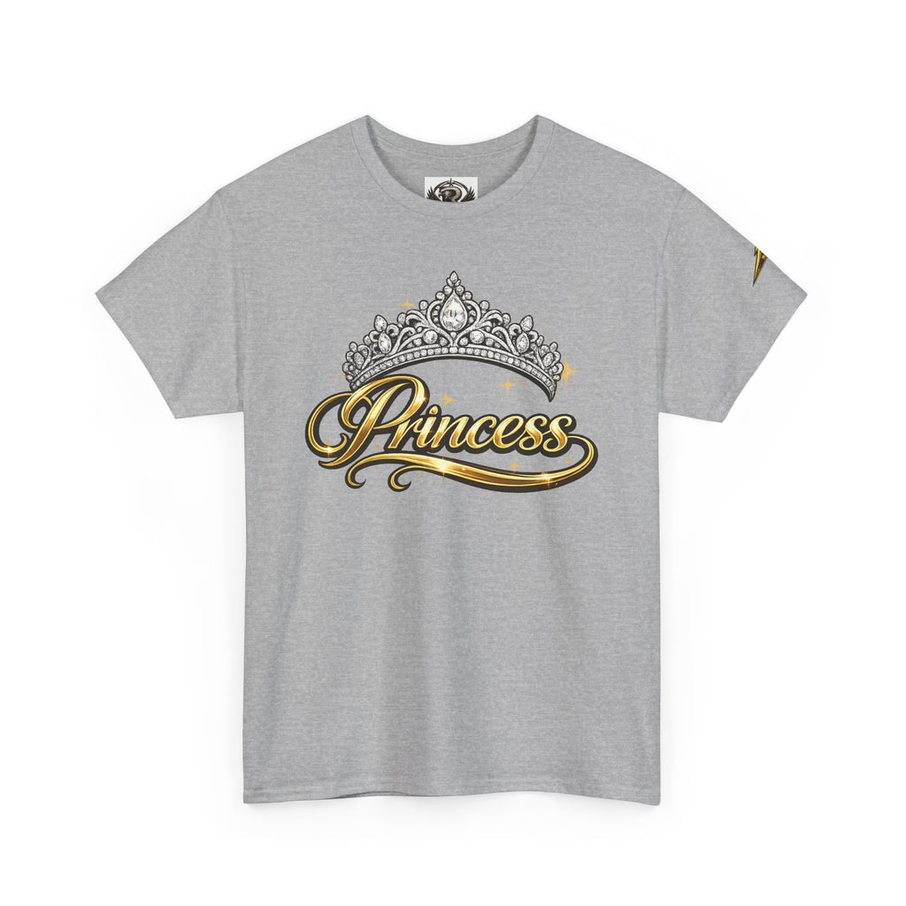 Princess Tiara T-Shirt — Gold Script Graphic Tee