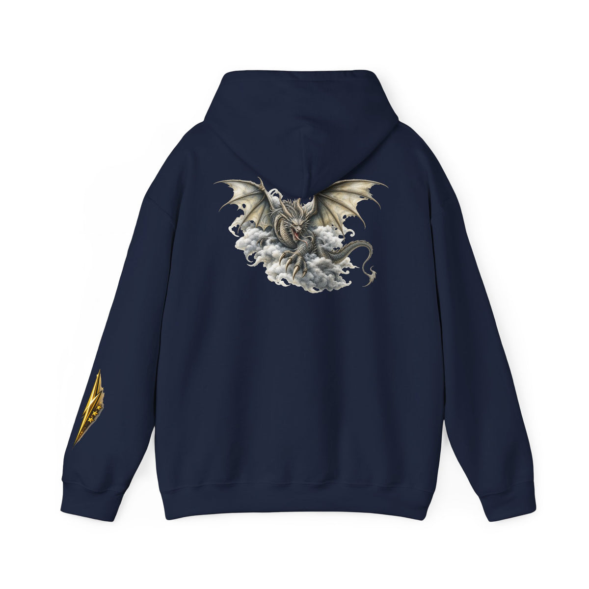 Dragon Cloud Hoodie — Fantasy Dragon Back Graphic Sweatshirt