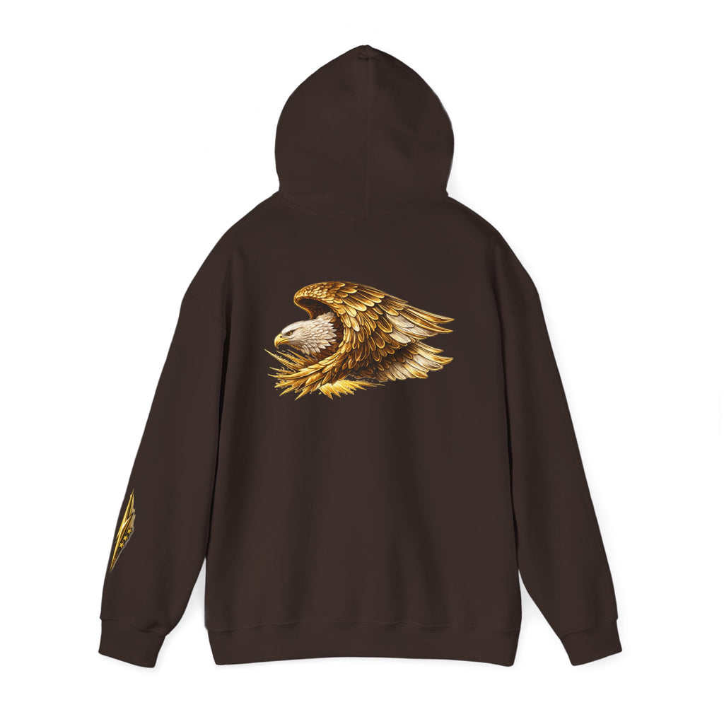 Eagle Wings Hoodie — Golden Bald Eagle Graphic Pullover
