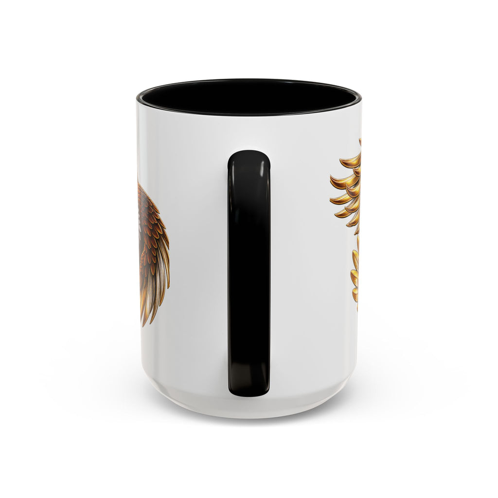Golden Eagle Coffee Mug — Accent Ceramic Mug with Majestic Eagle Design