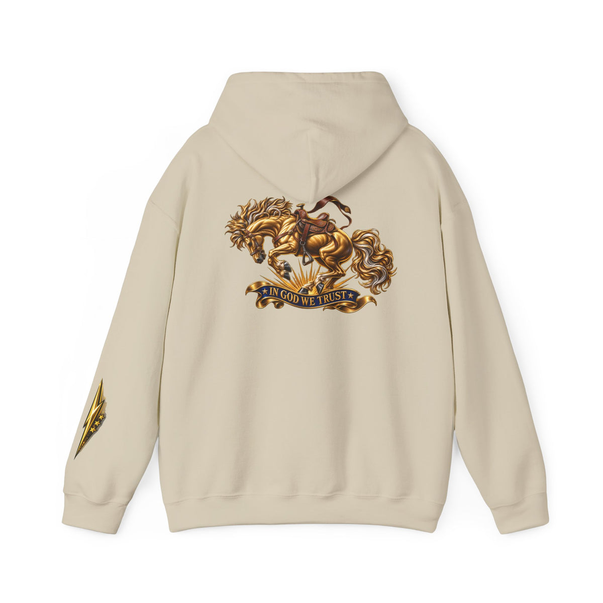 Golden Horse Hoodie — Regal Graphic Sweatshirt