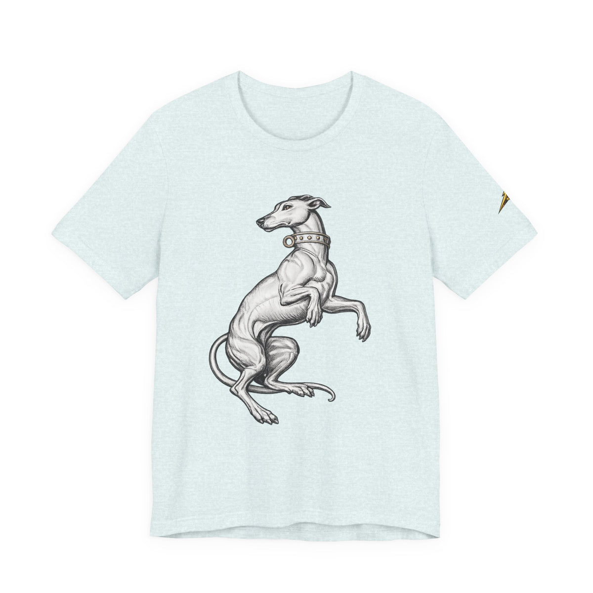 Greyhound Illustration T‑Shirt — Elegant Whippet Dog Art Tee
