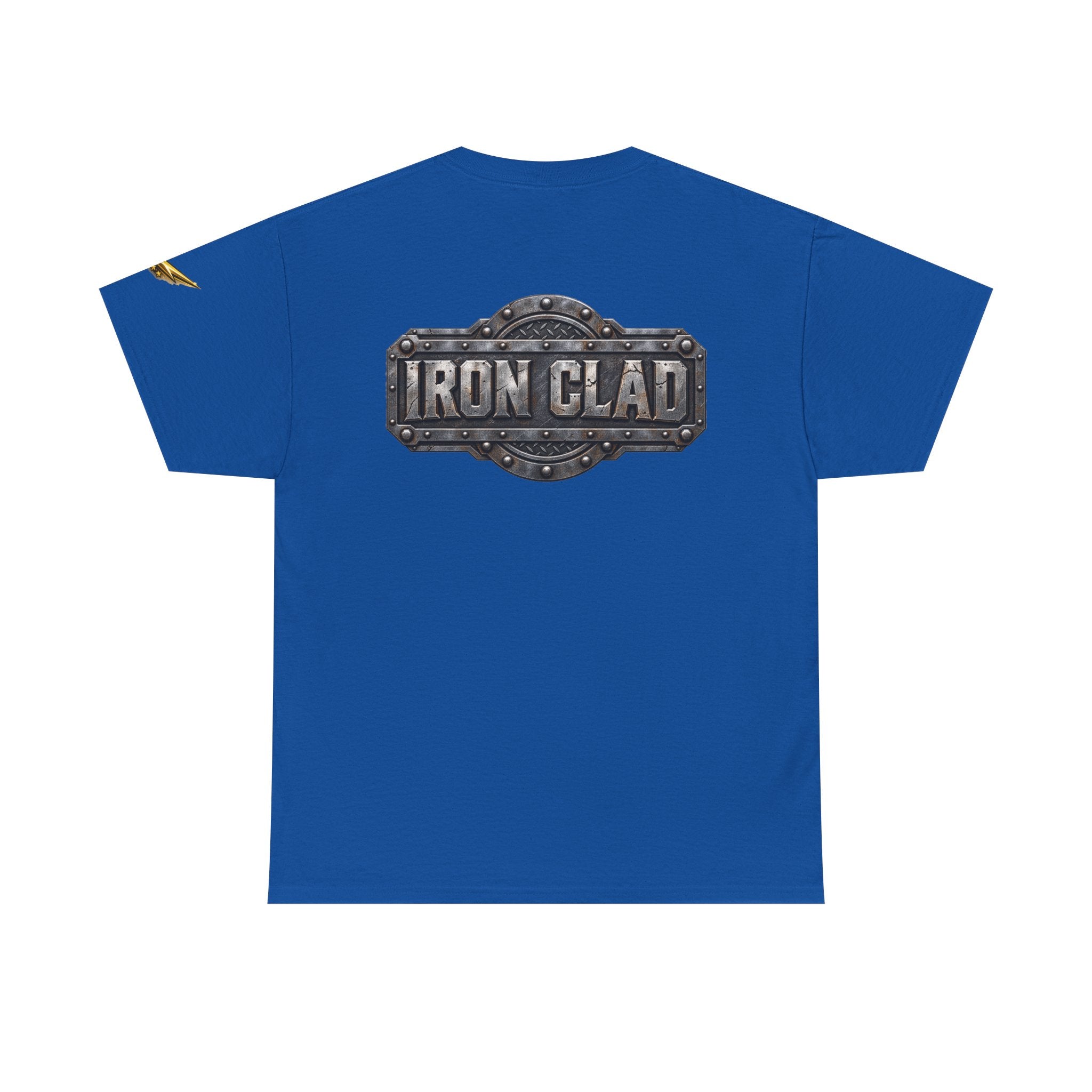 T-Shirt — "Iron Clad" Industrial Metal Logo Tee