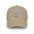 Low Profile Baseball Cap with Silver Coin Patch — Vintage Coin Dad Hat, Casual Streetwear Cap