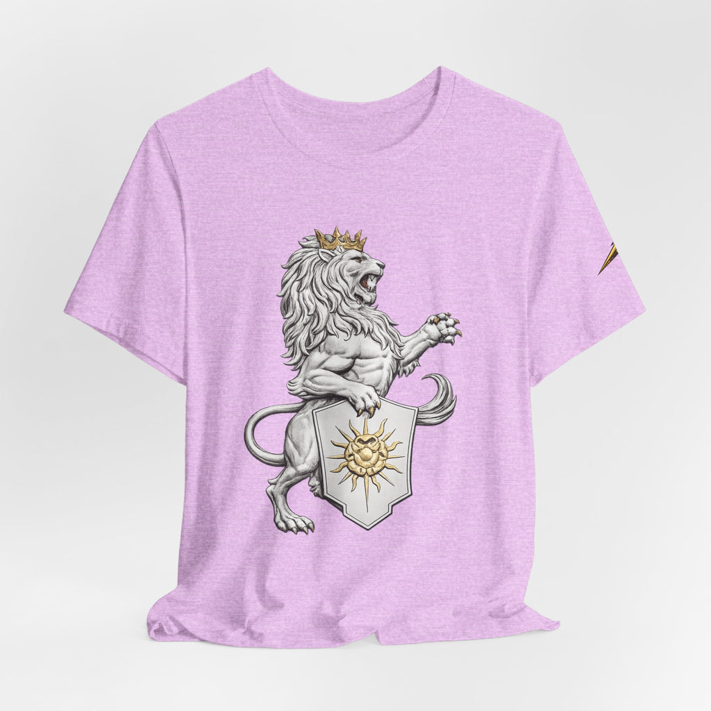 Lion Crest T-Shirt — Regal Sun Shield Graphic Tee