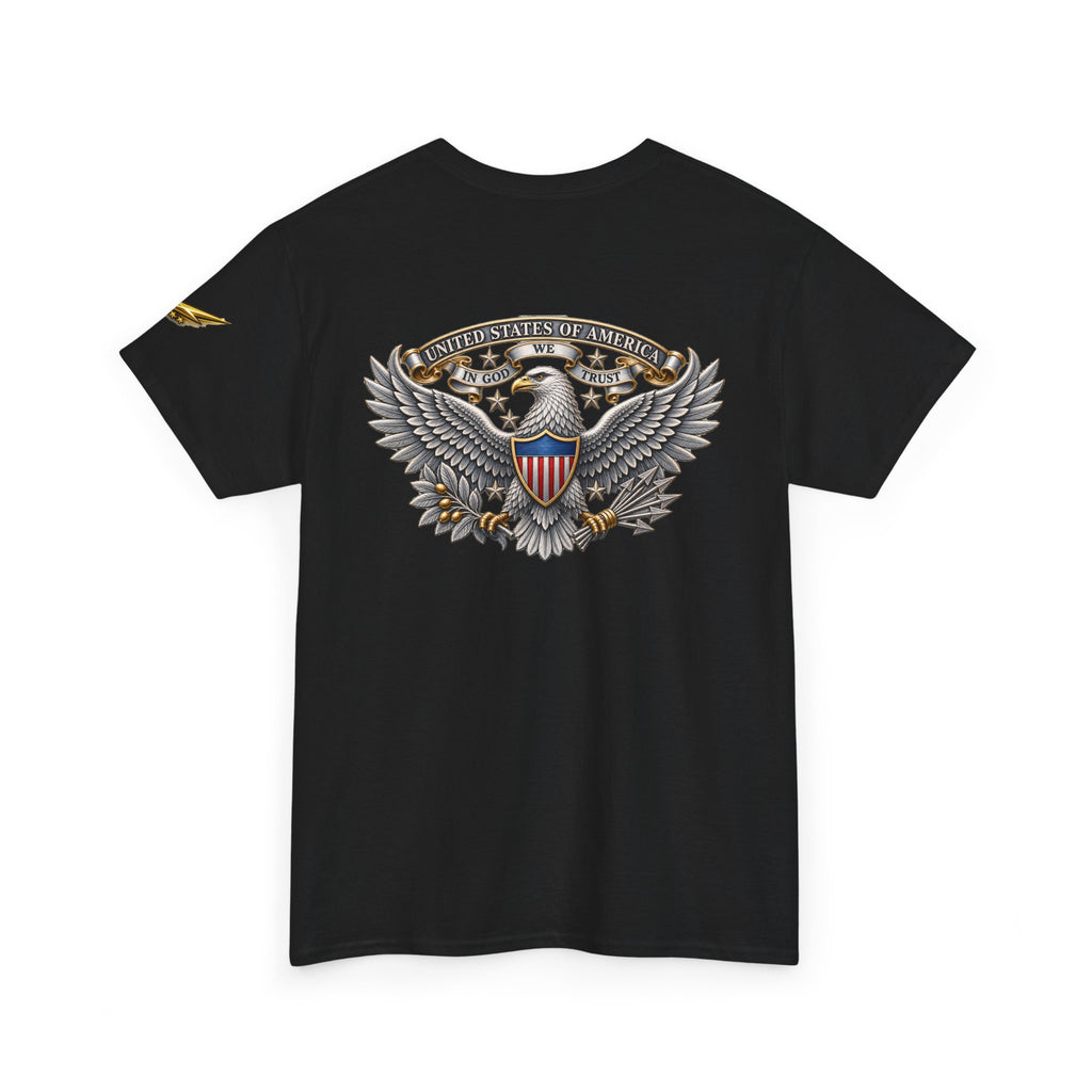 Patriotic Eagle Graphic Tee – American Shield Front & Back T‑Shirt