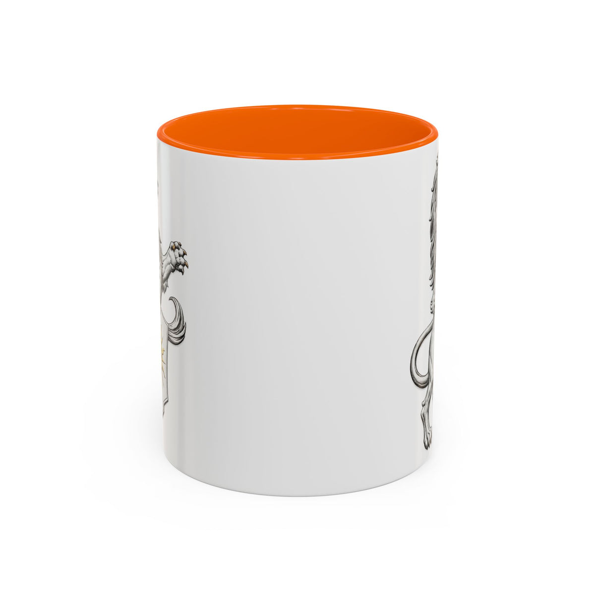 Royal Lion Crest Coffee Mug — Heraldic Crowned Lion Design (11/15oz)