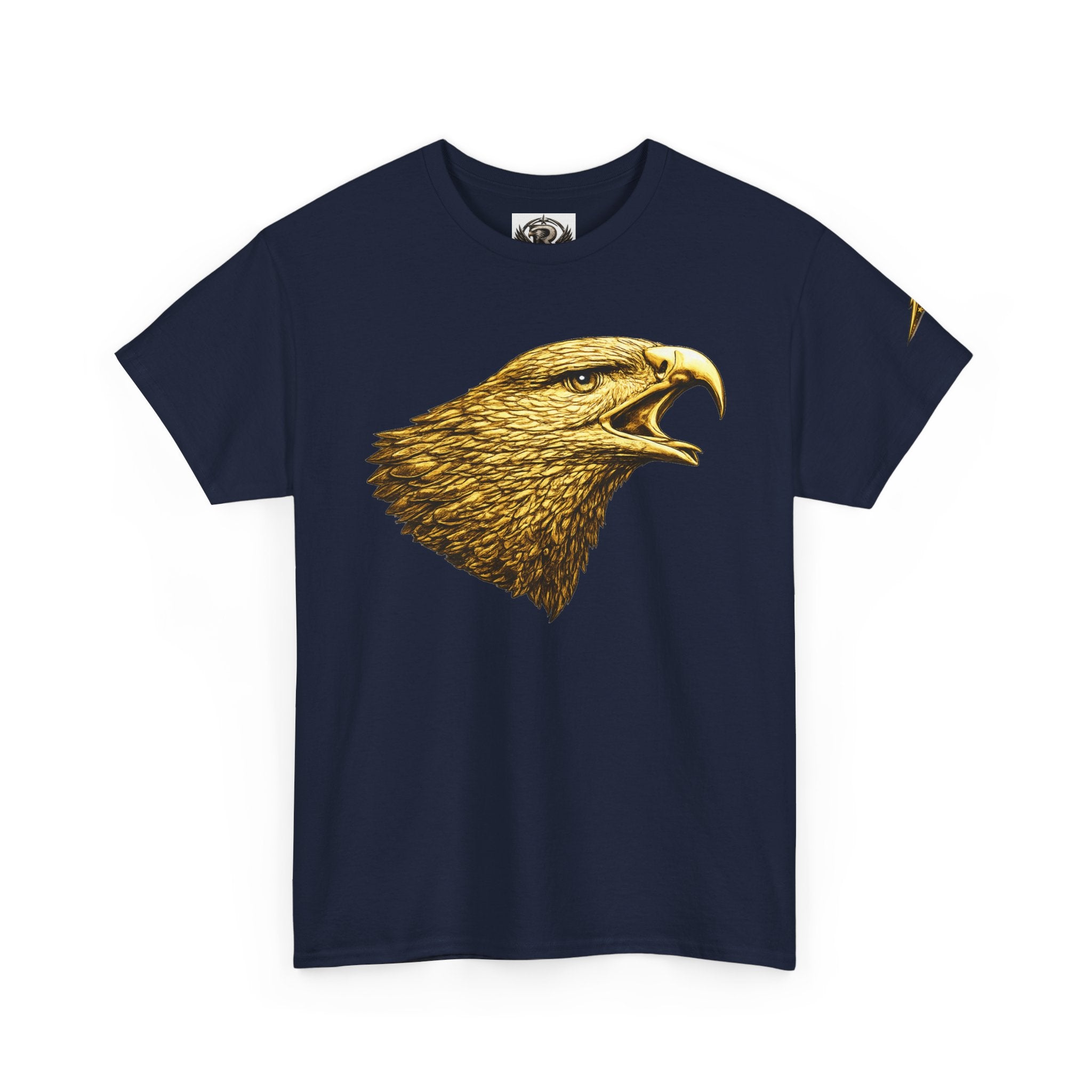 Eagle Head Graphic Tee — Vintage Golden Raptor Shirt