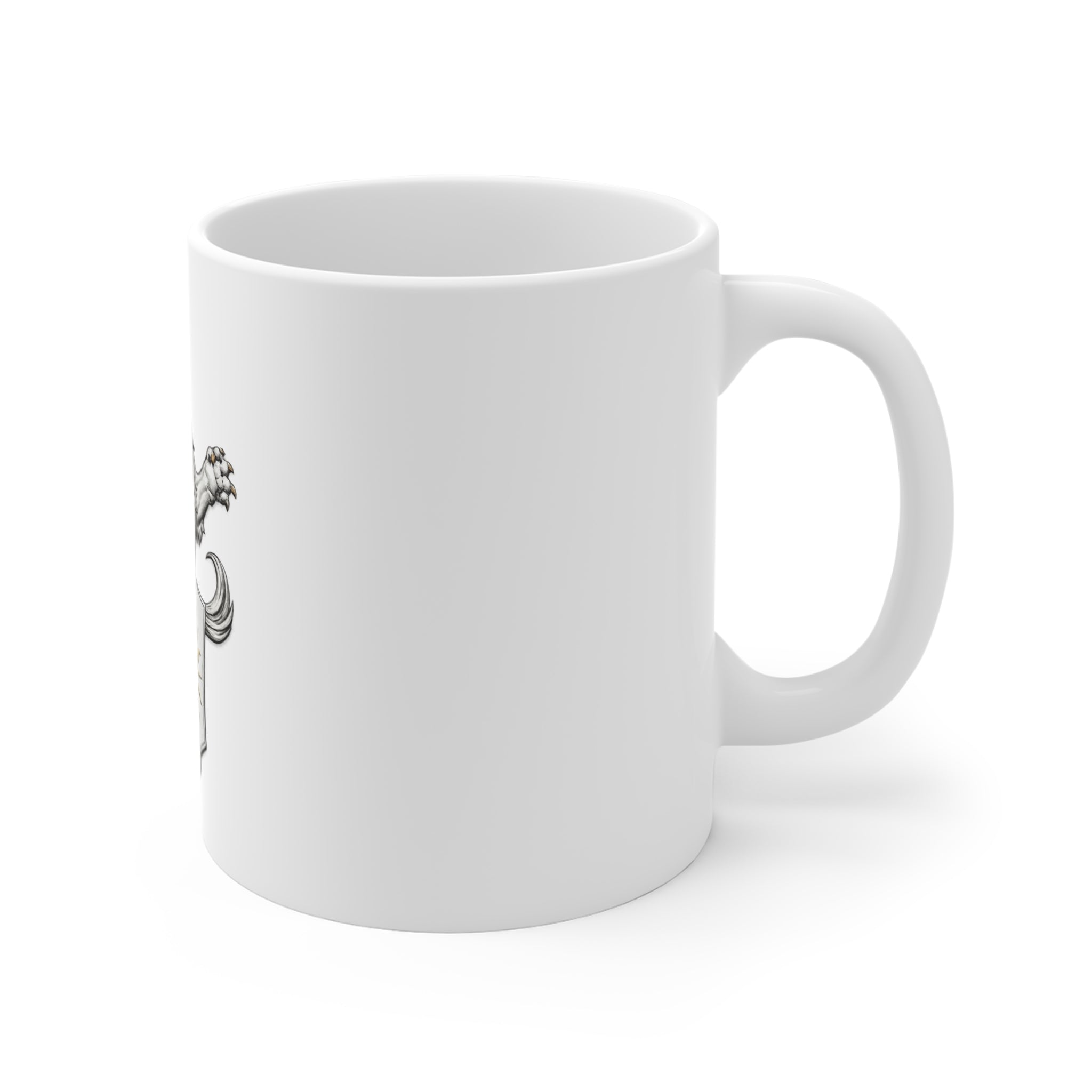 Heraldic Lion Crest Mug — Royal Shield Coffee Cup (11 oz)