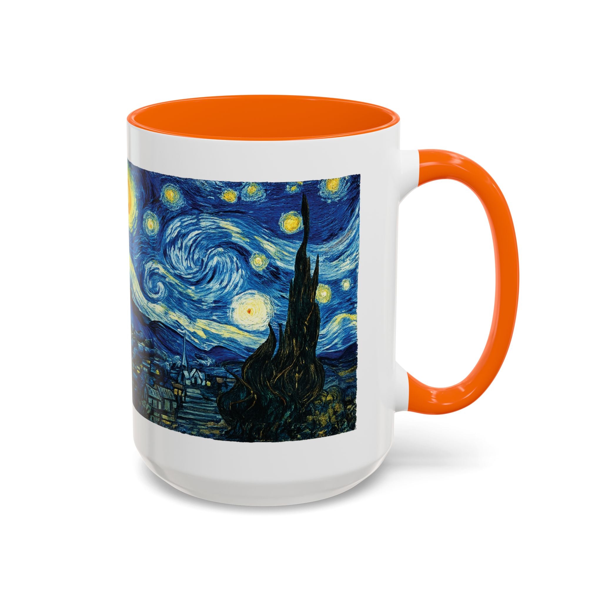 Starry Night Accent Coffee Mug — Van Gogh Style Night Sky Coffee Cup (11/15oz)