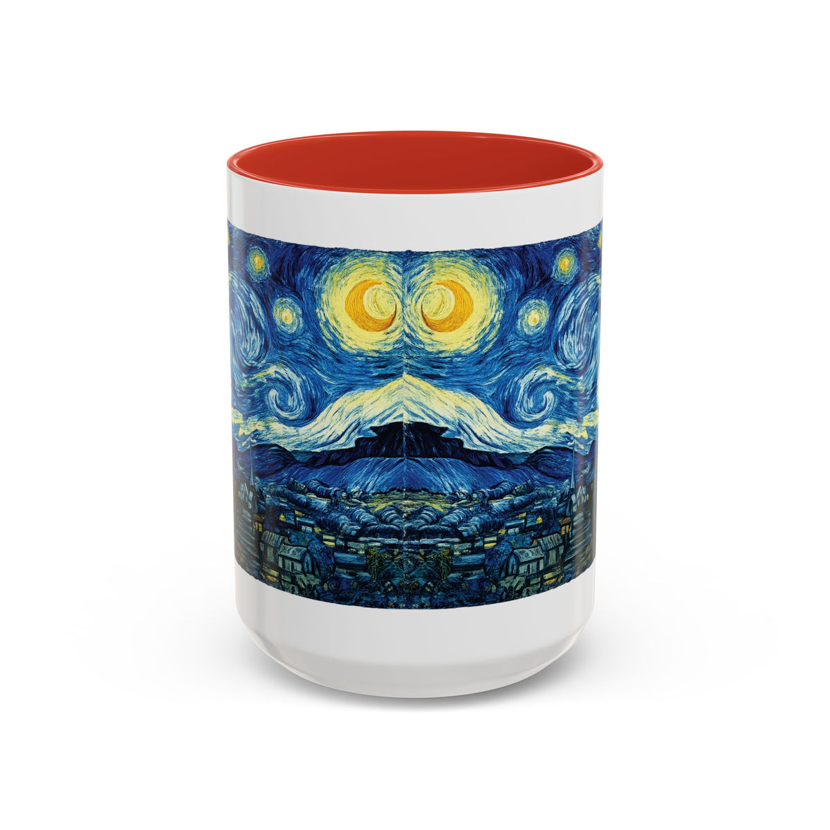 Starry Night Accent Coffee Mug — Van Gogh Style Night Sky Coffee Cup (11/15oz)