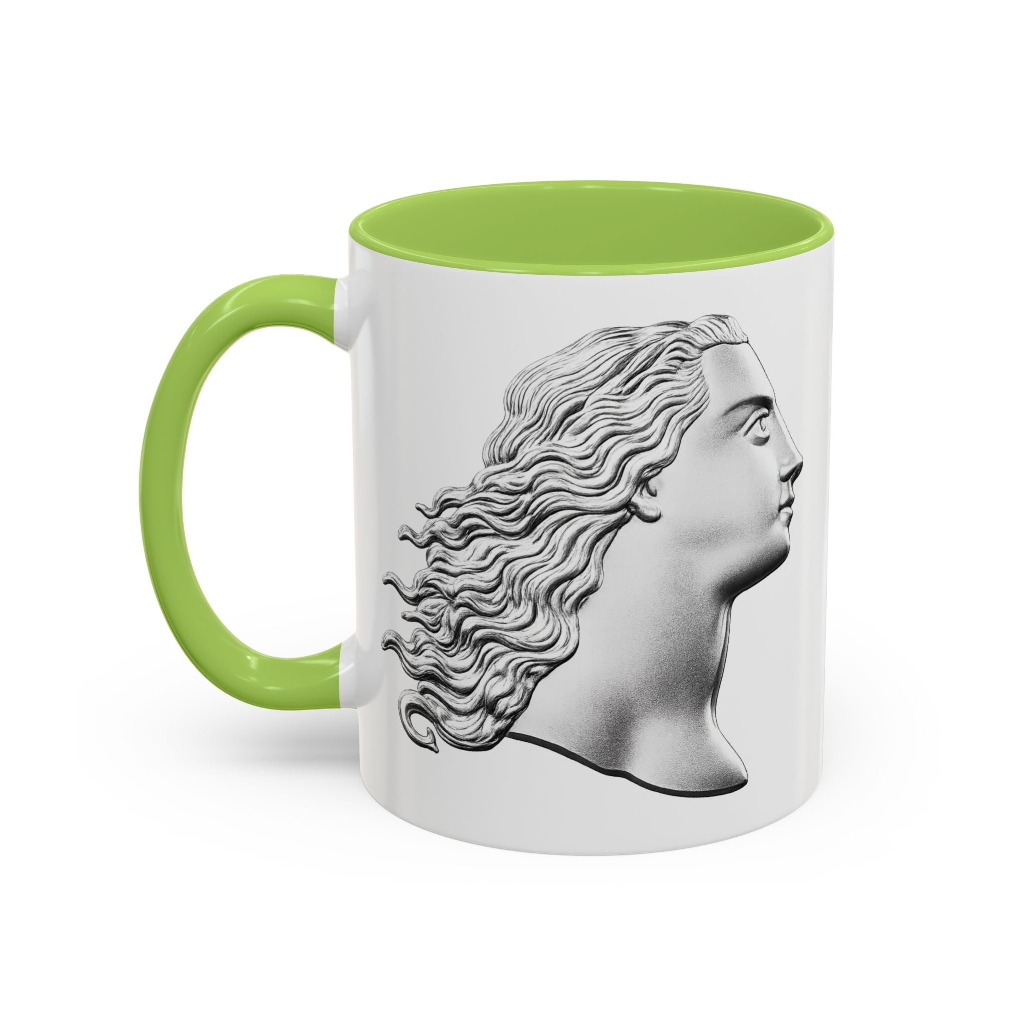 Sculpted Profile Accent Coffee Mug — Classical Bust Design (11/15 oz)