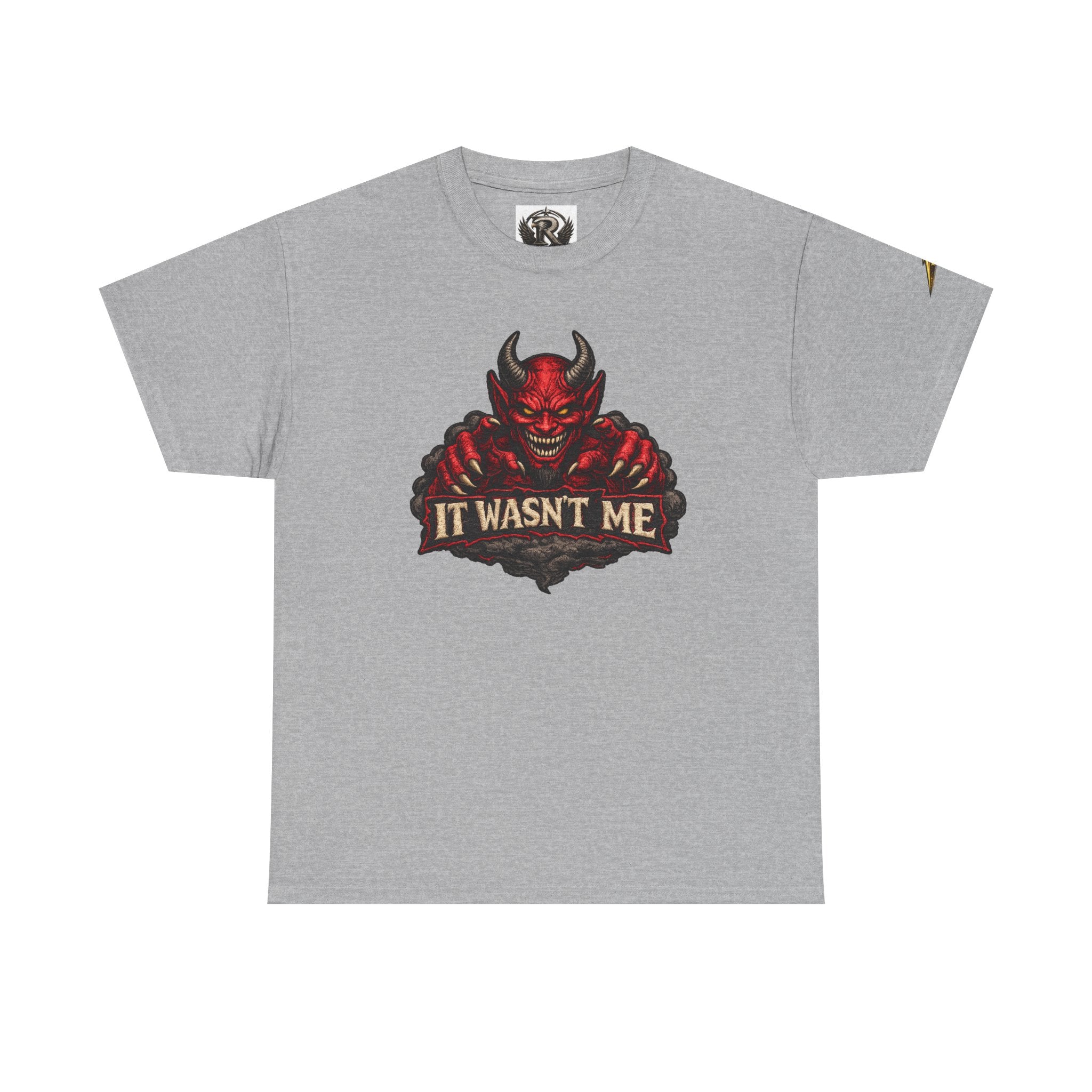 Devil Graphic Tee — "It Wasn’t Me" Funny Demon T-Shirt