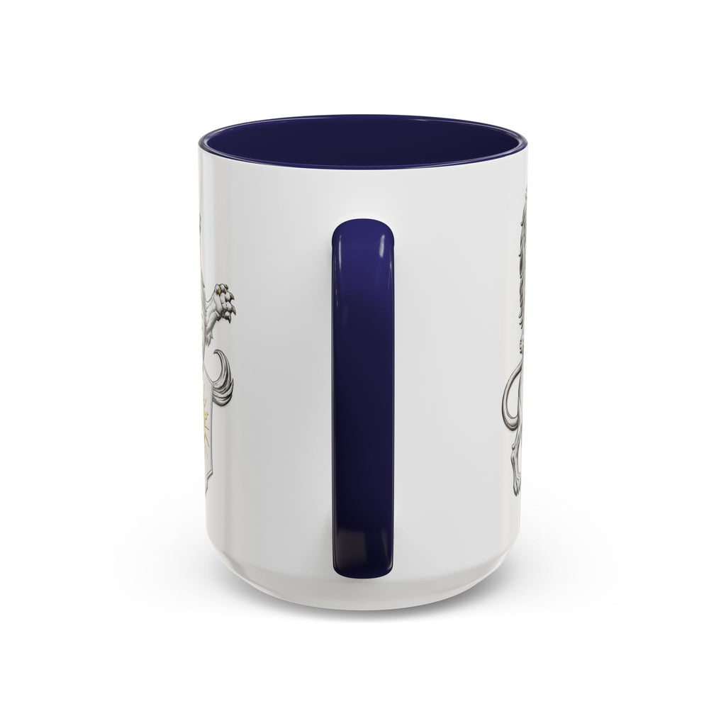 Royal Lion Crest Coffee Mug — Heraldic Crowned Lion Design (11/15oz)