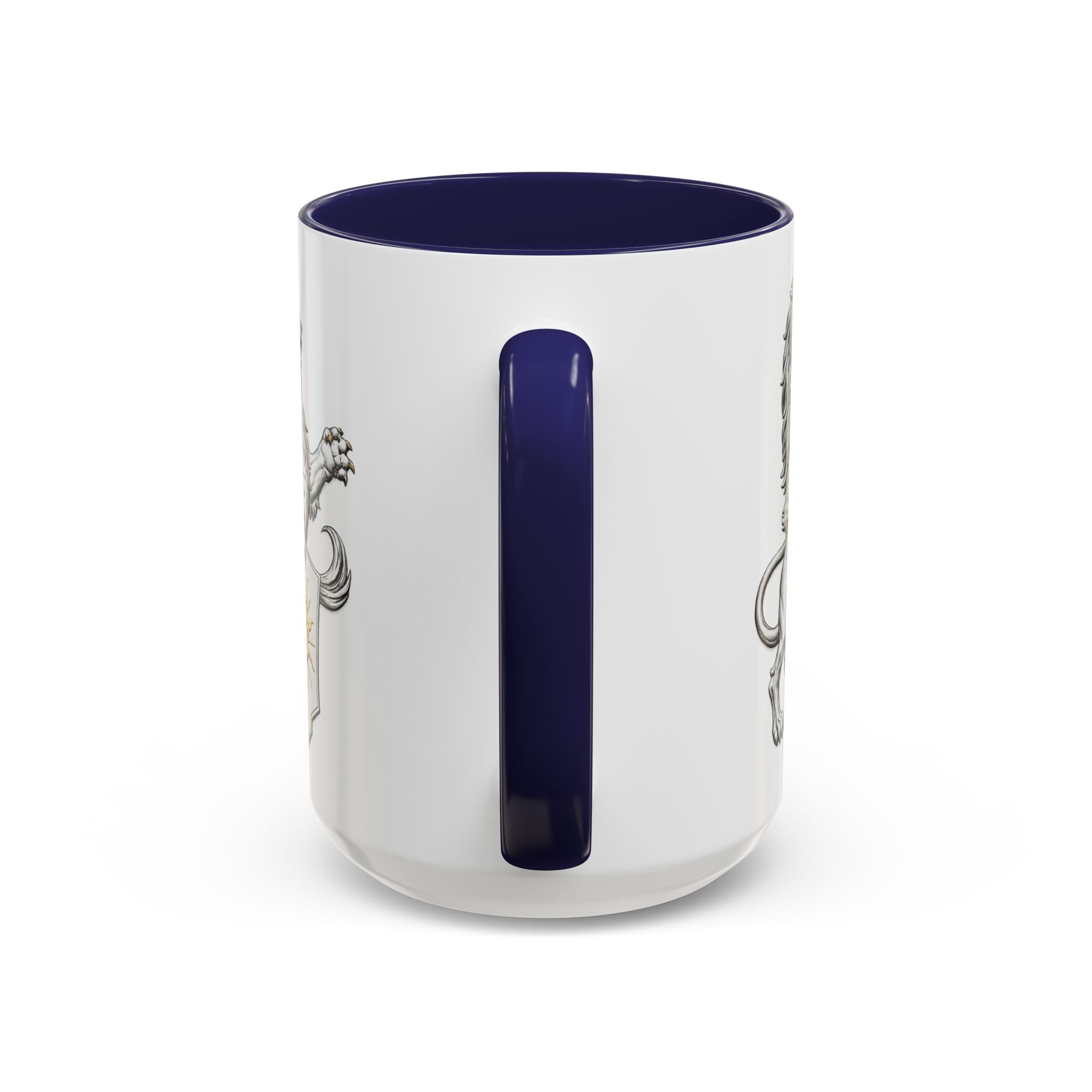 Royal Lion Crest Coffee Mug — Heraldic Crowned Lion Design (11/15oz)