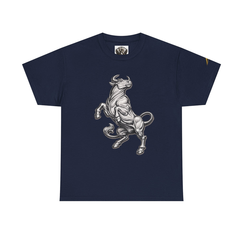 Bull Graphic T-Shirt — Rearing Ox Illustration Tee