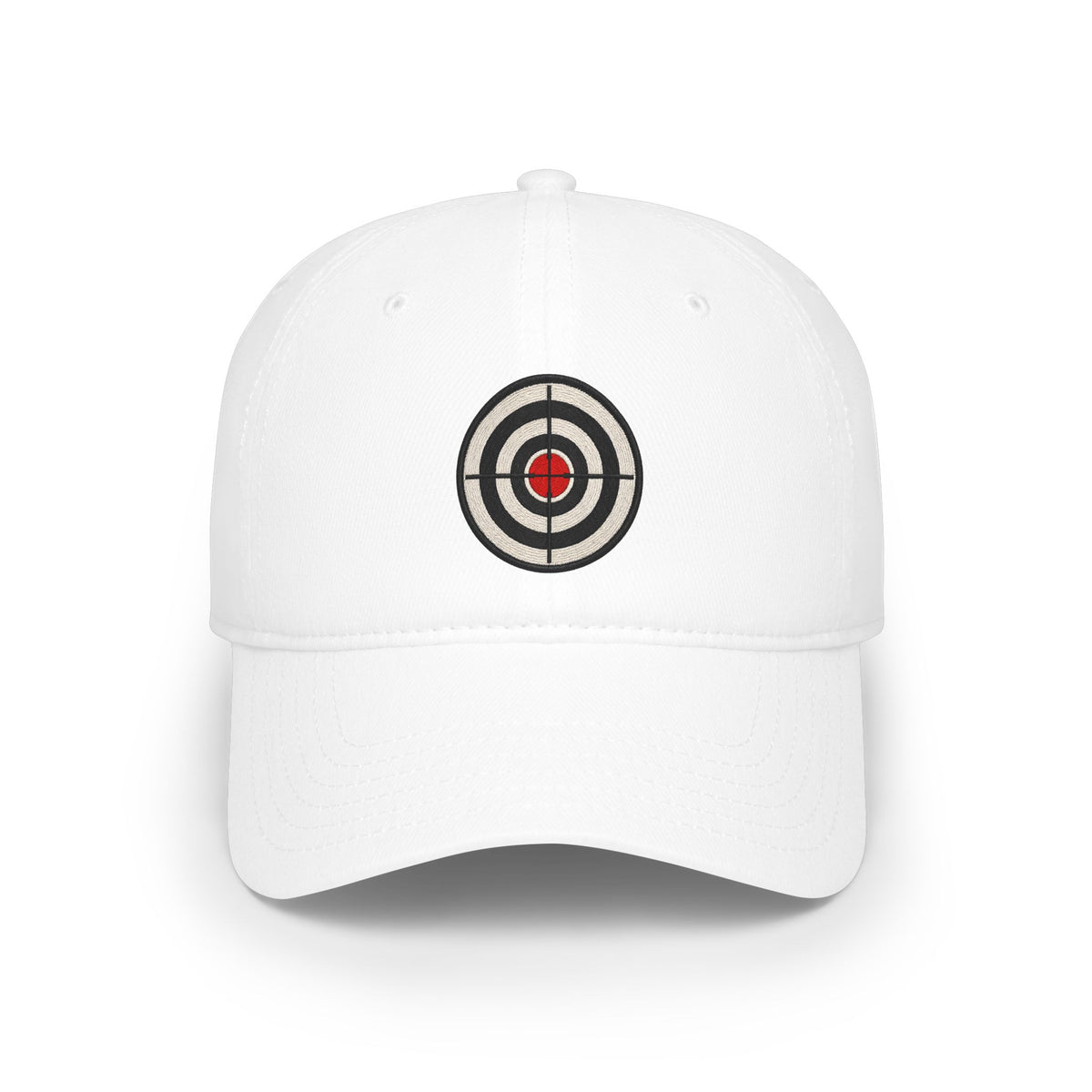 Target Bullseye Baseball Cap — Red Low Profile Hat