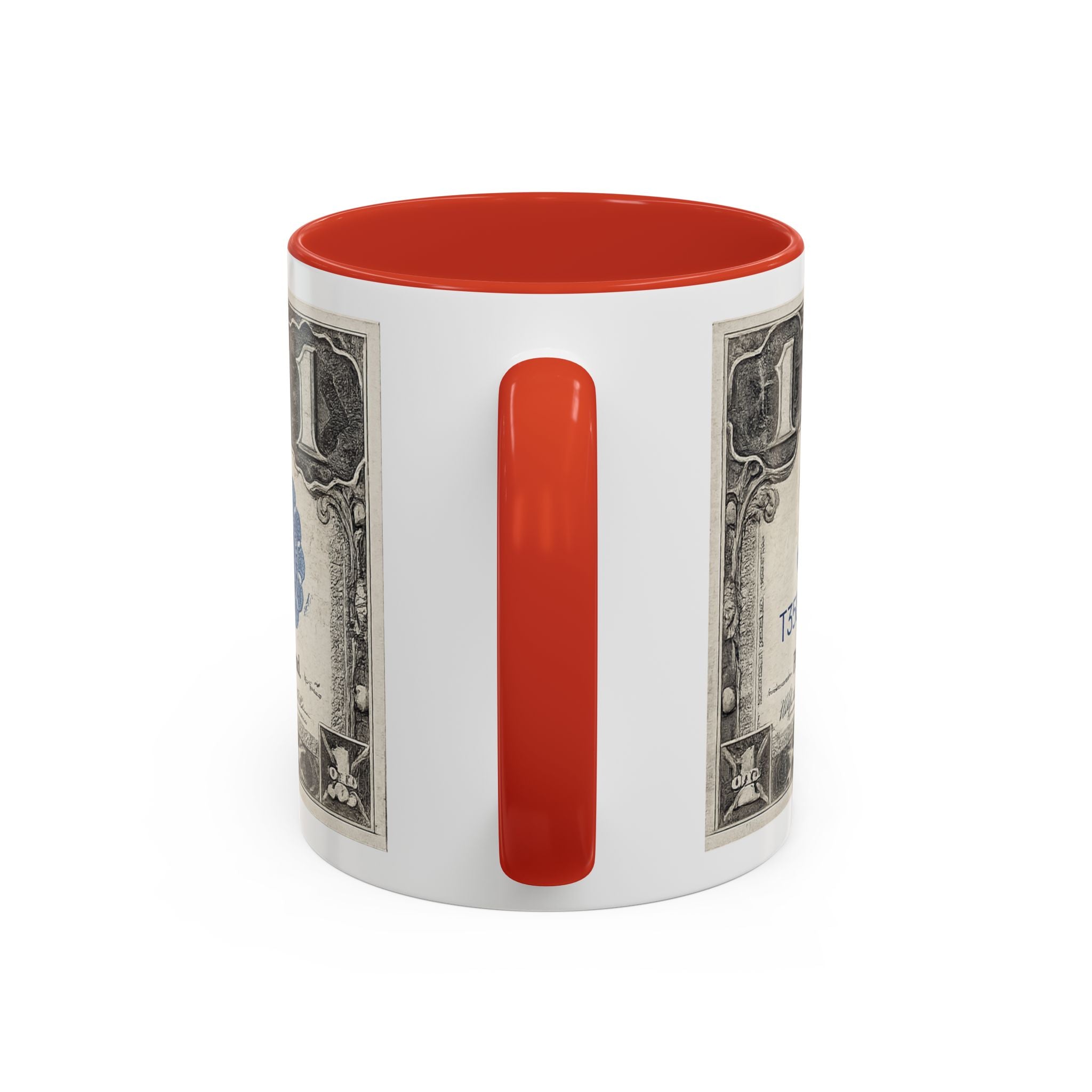 Dollar Bill Accent Coffee Mug — Vintage US Currency Design (11/15oz)