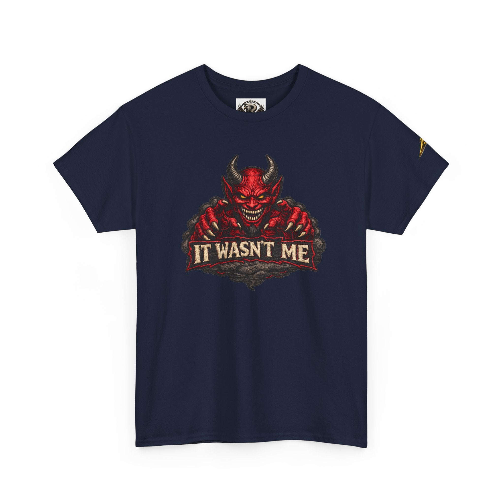 Devil Graphic Tee — "It Wasn’t Me" Funny Demon T-Shirt