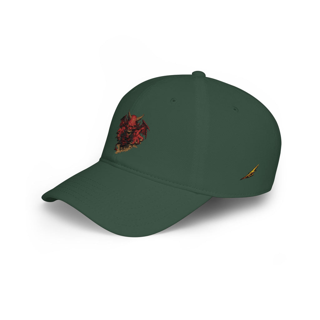 Devil Skull Embroidered Evil Baseball Cap - Low-Profile Hat