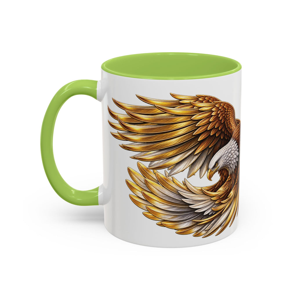 Golden Eagle Coffee Mug — Accent Ceramic Mug with Majestic Eagle Design