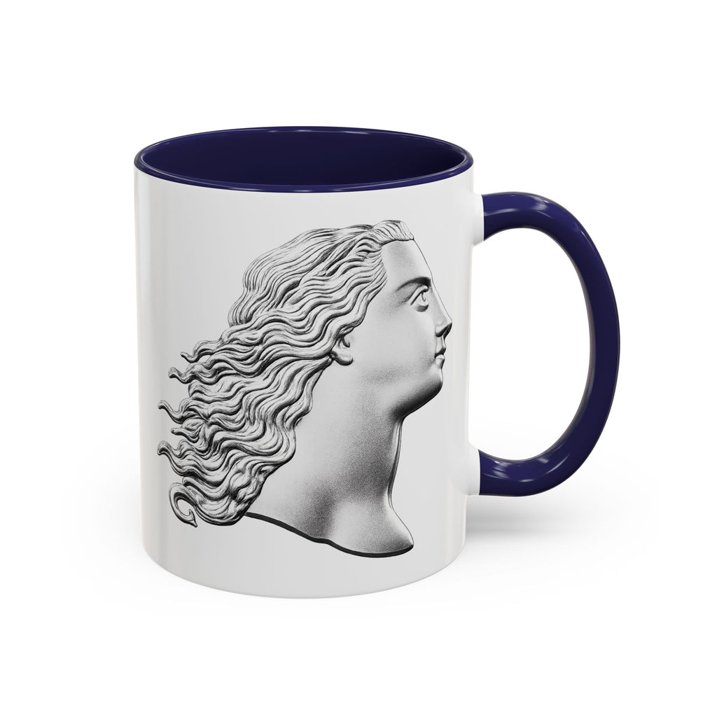 Sculpted Profile Accent Coffee Mug — Classical Bust Design (11/15 oz)