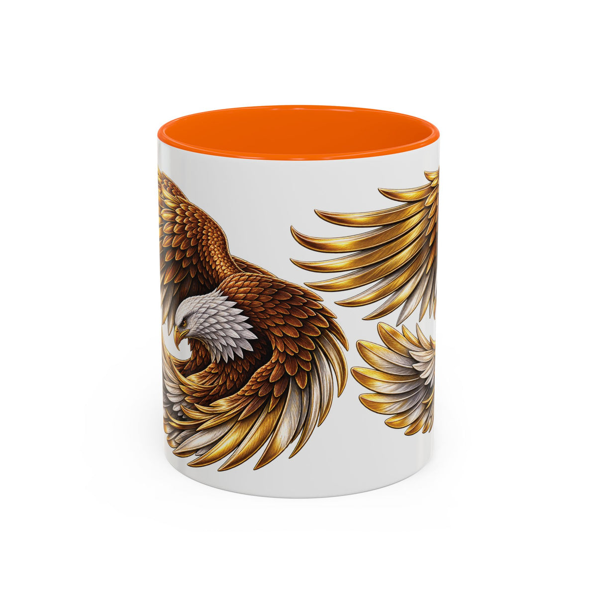 Golden Eagle Coffee Mug — Accent Ceramic Mug with Majestic Eagle Design