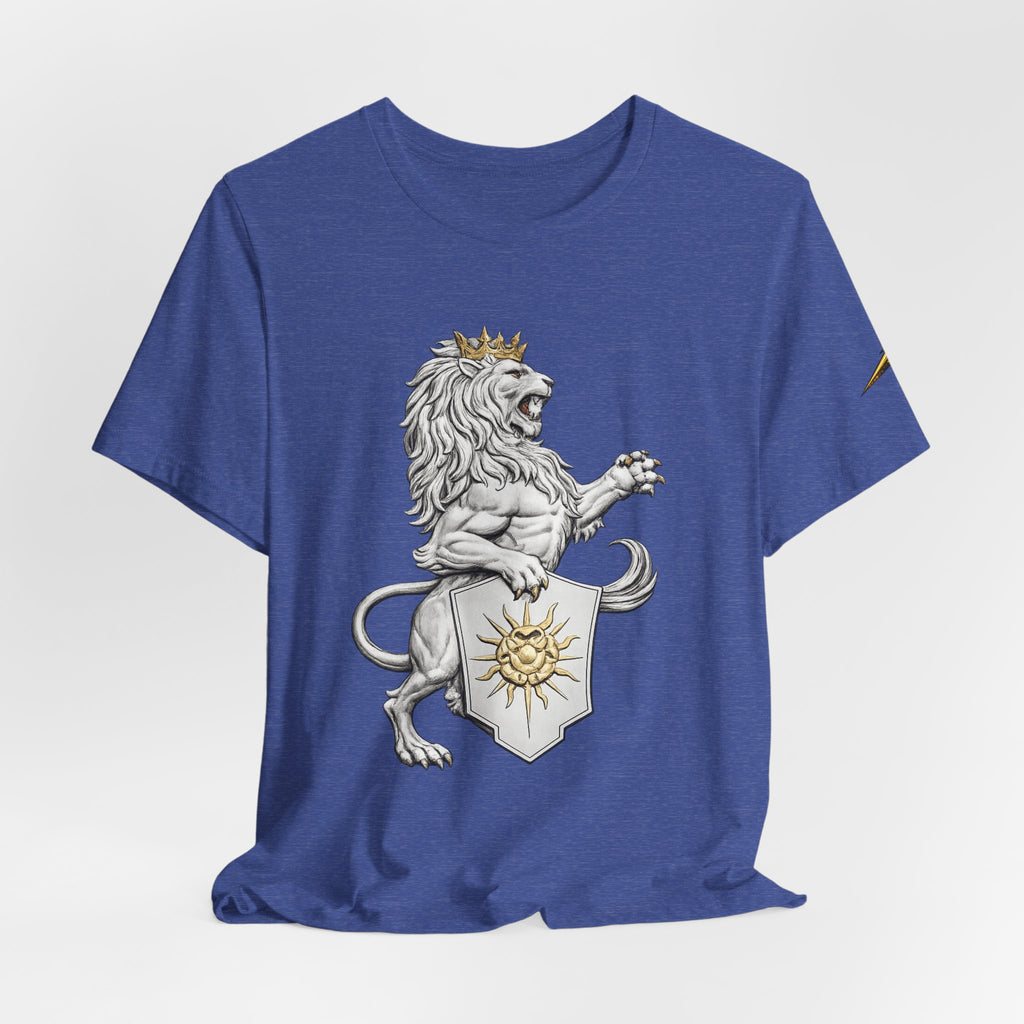 Lion Crest T-Shirt — Regal Sun Shield Graphic Tee