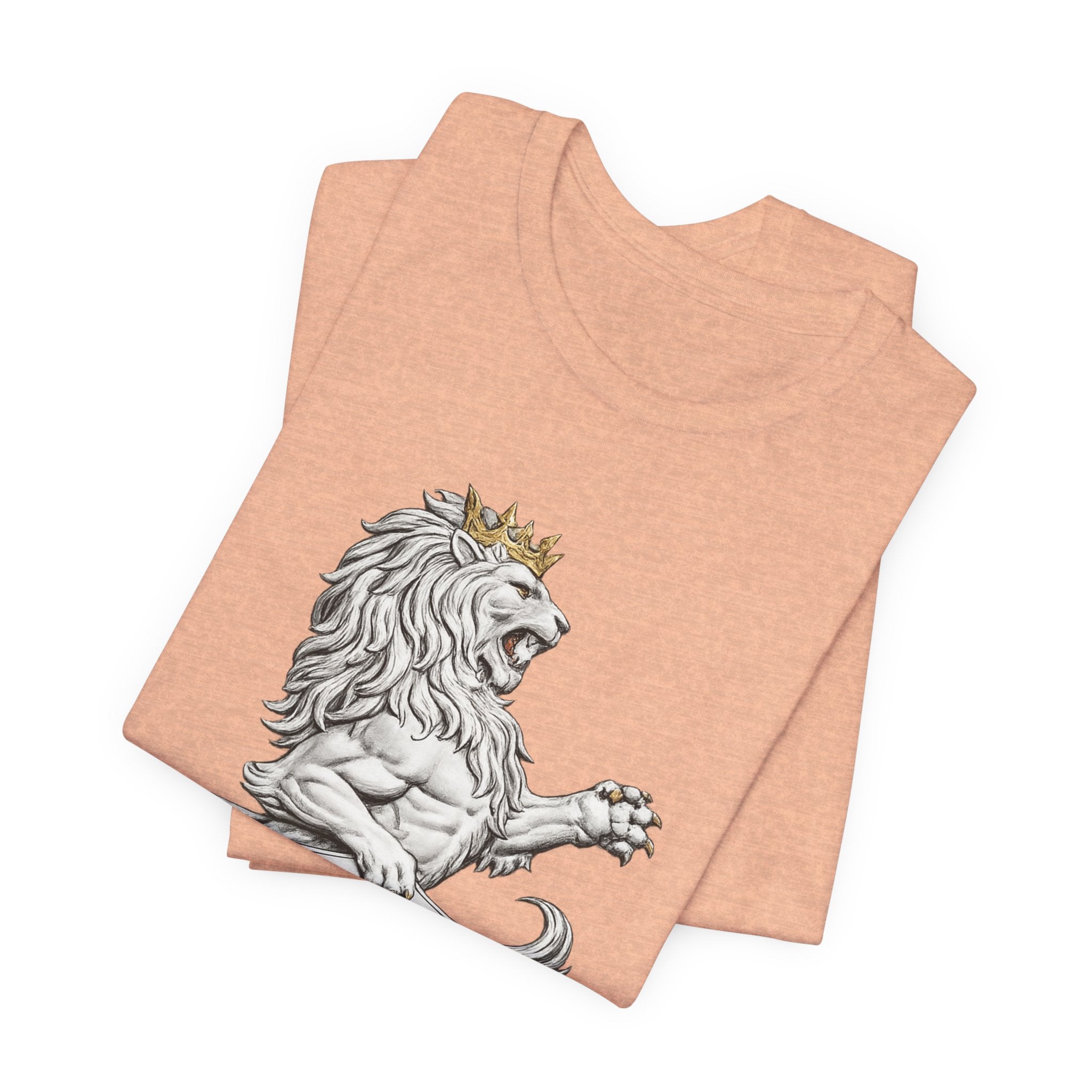 Lion Crest T-Shirt — Regal Sun Shield Graphic Tee