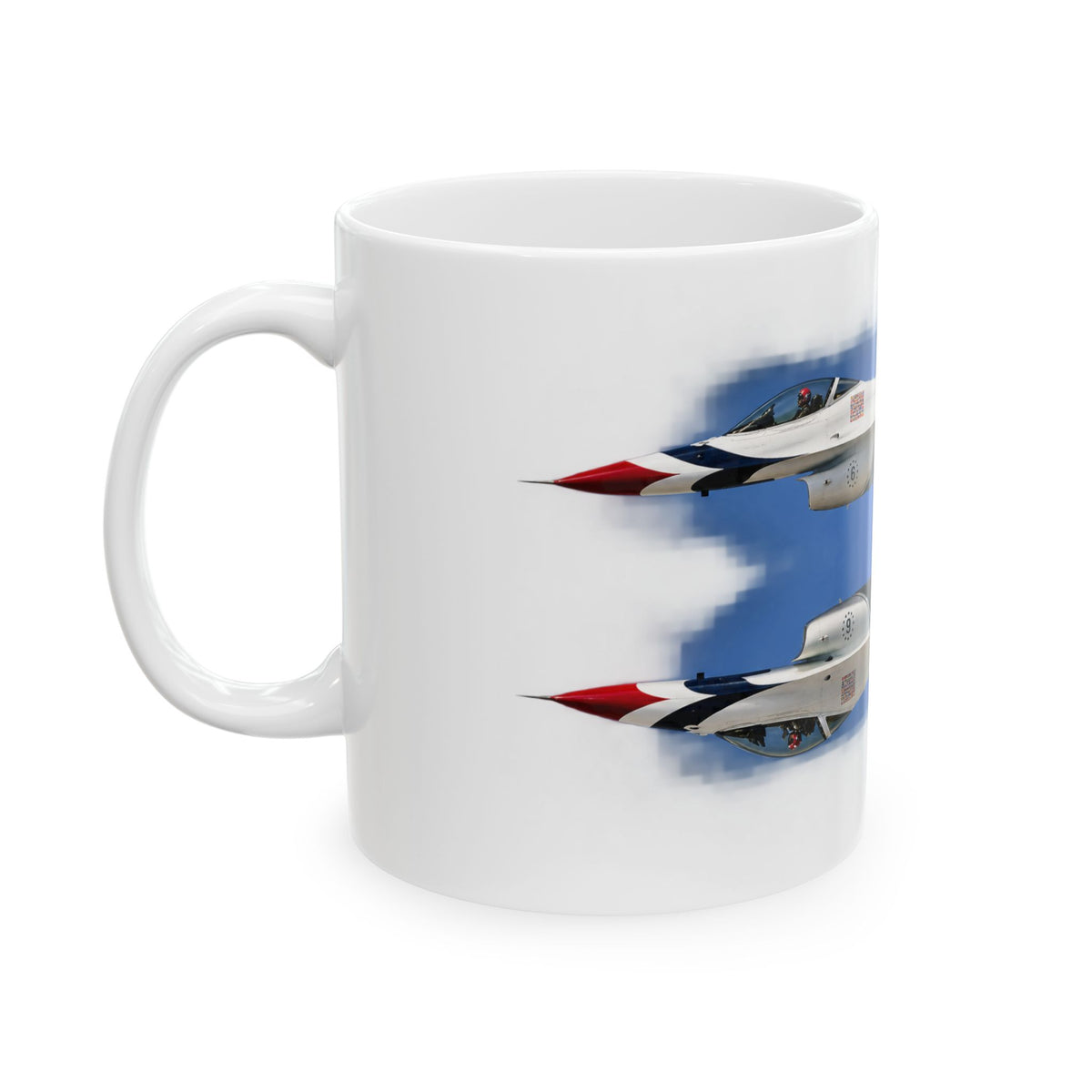 Thunderbirds Fighter Jet Ceramic Mug — Military Aviation Coffee Cup (11oz, 15oz)