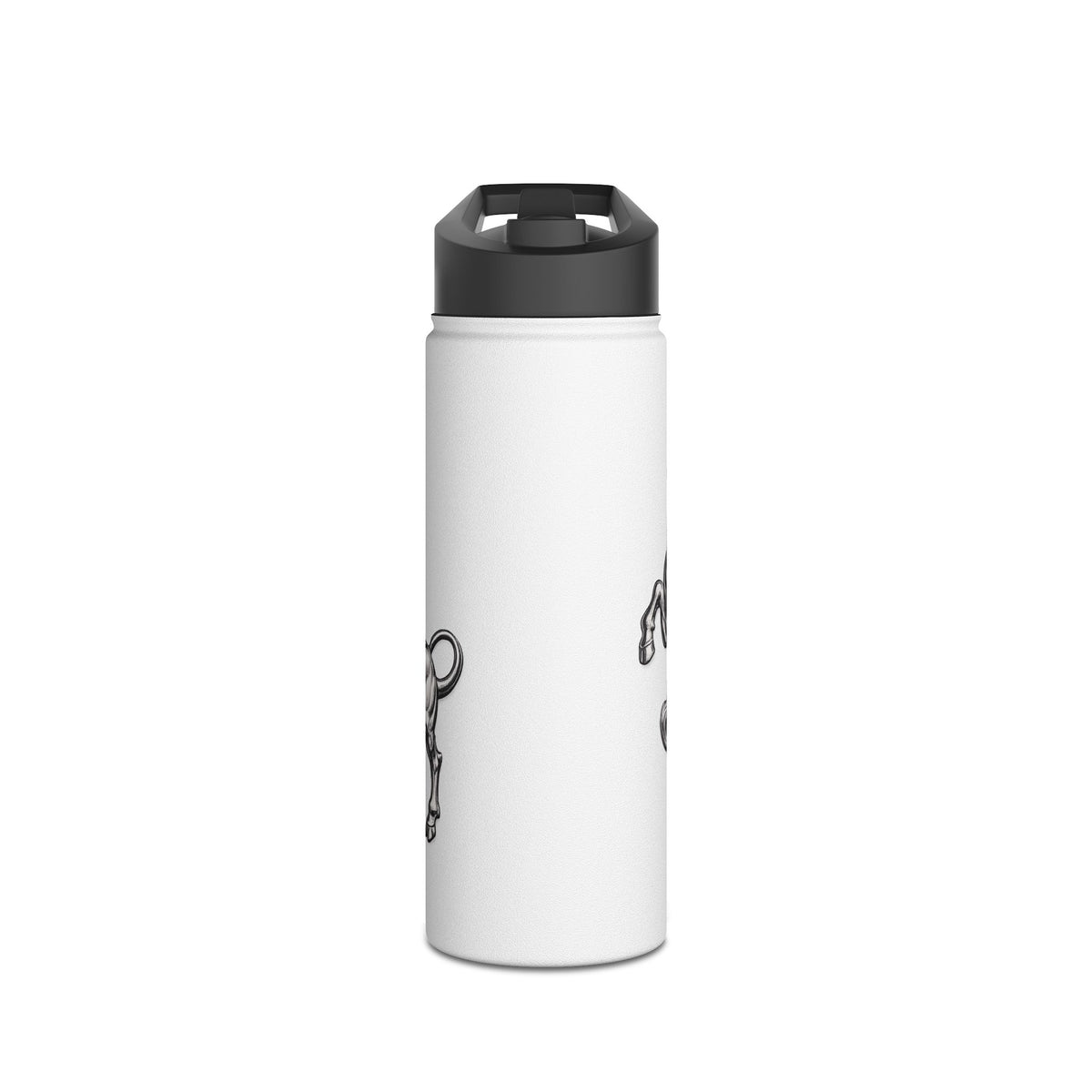 Stainless Steel Water Bottle — Vintage Bull Illustration, Durable Insulated Bottle