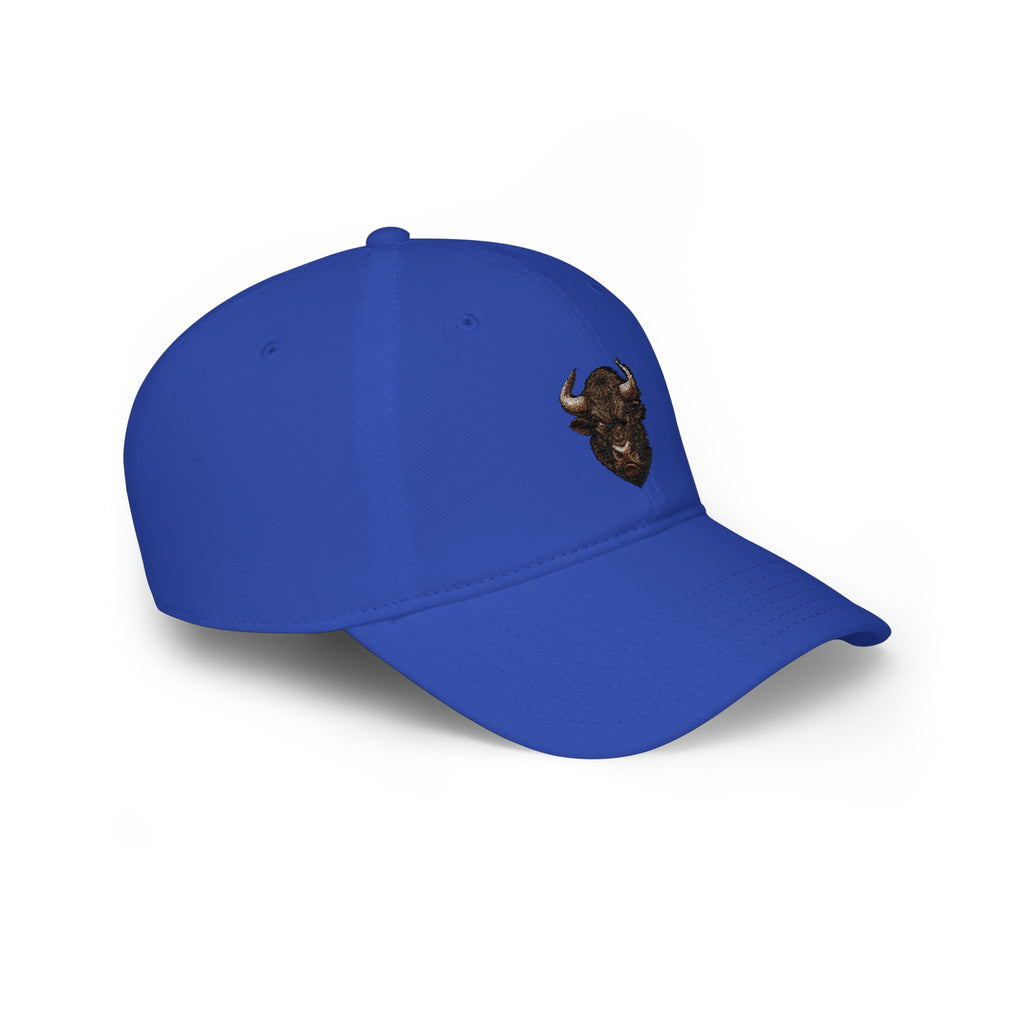 Embroidered Buffalo Head Baseball Cap — Rustic Western Low-Profile Hat