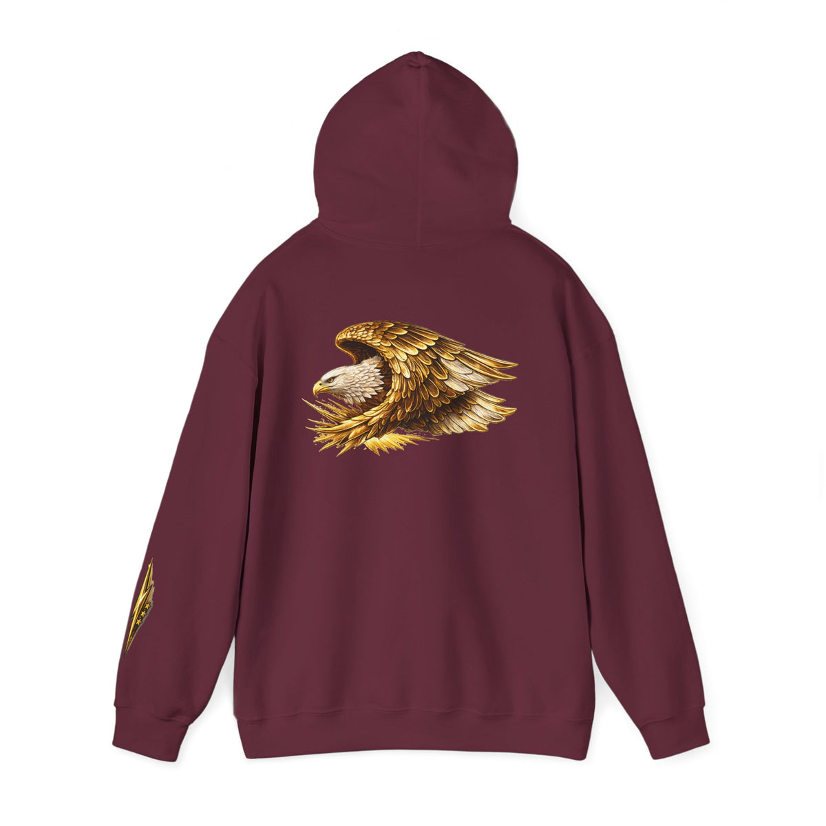 Eagle Wings Hoodie — Golden Bald Eagle Graphic Pullover