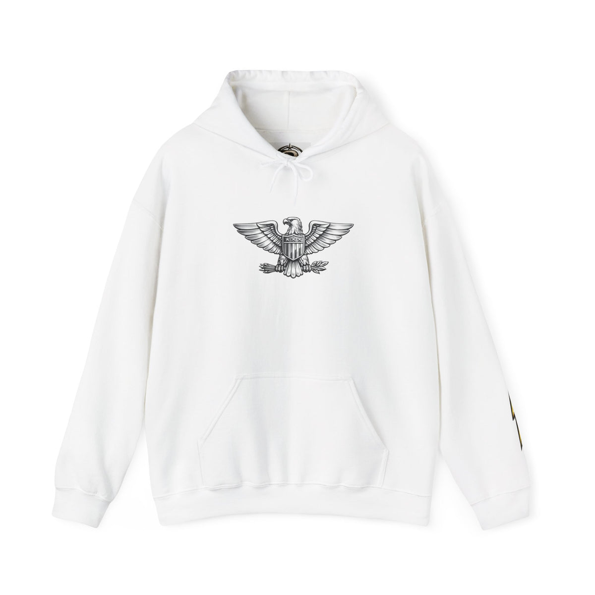 Eagle Emblem Hoodie — Classic Vintage Eagle Chest & Sleeve Graphic