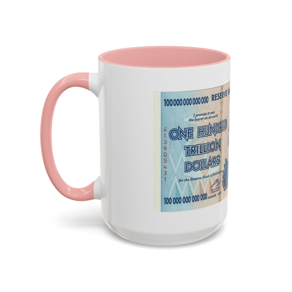 Zimbabwe Trillion Dollar Note Coffee Mug — Vintage Currency Accent Mug (11/15oz)