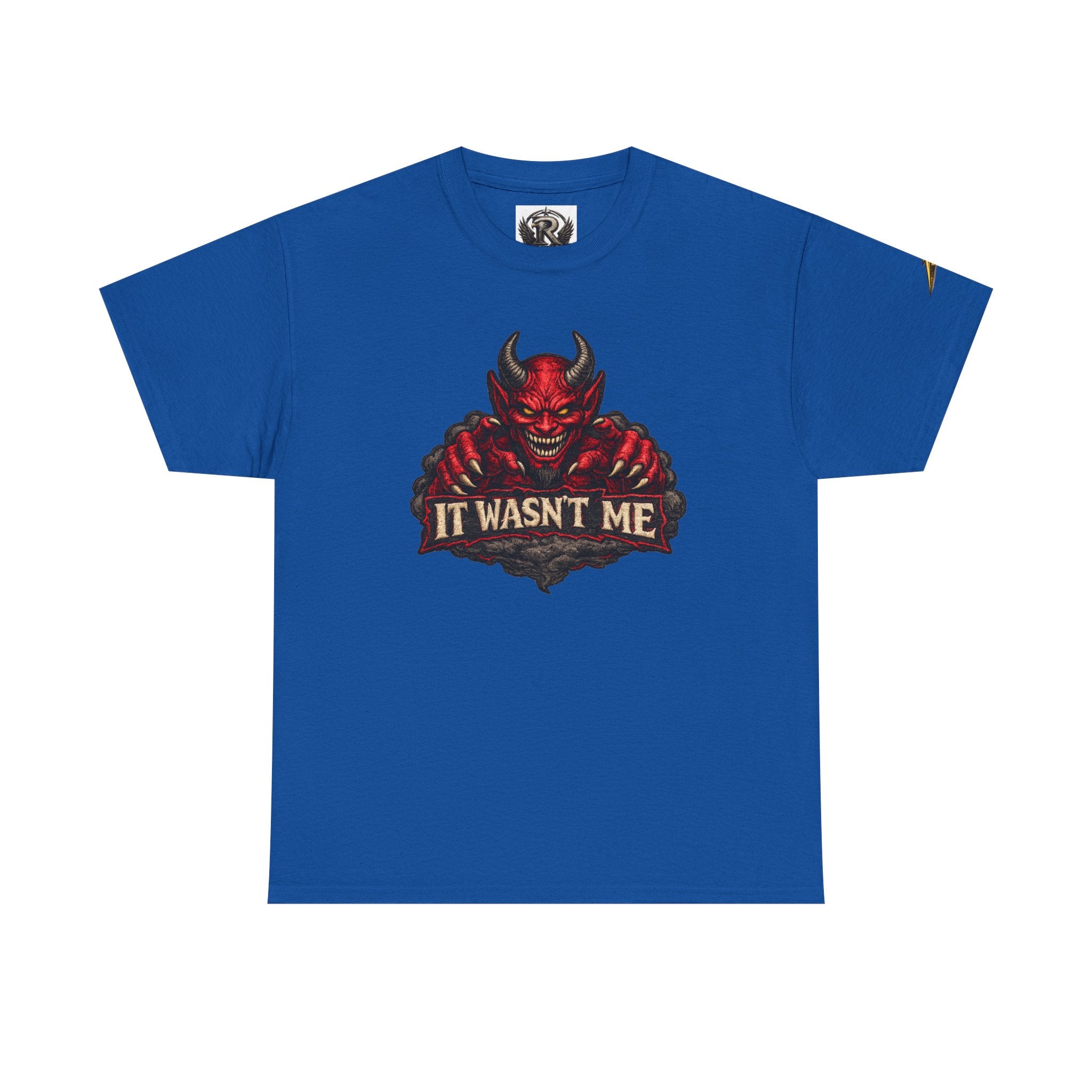 Devil Graphic Tee — "It Wasn’t Me" Funny Demon T-Shirt