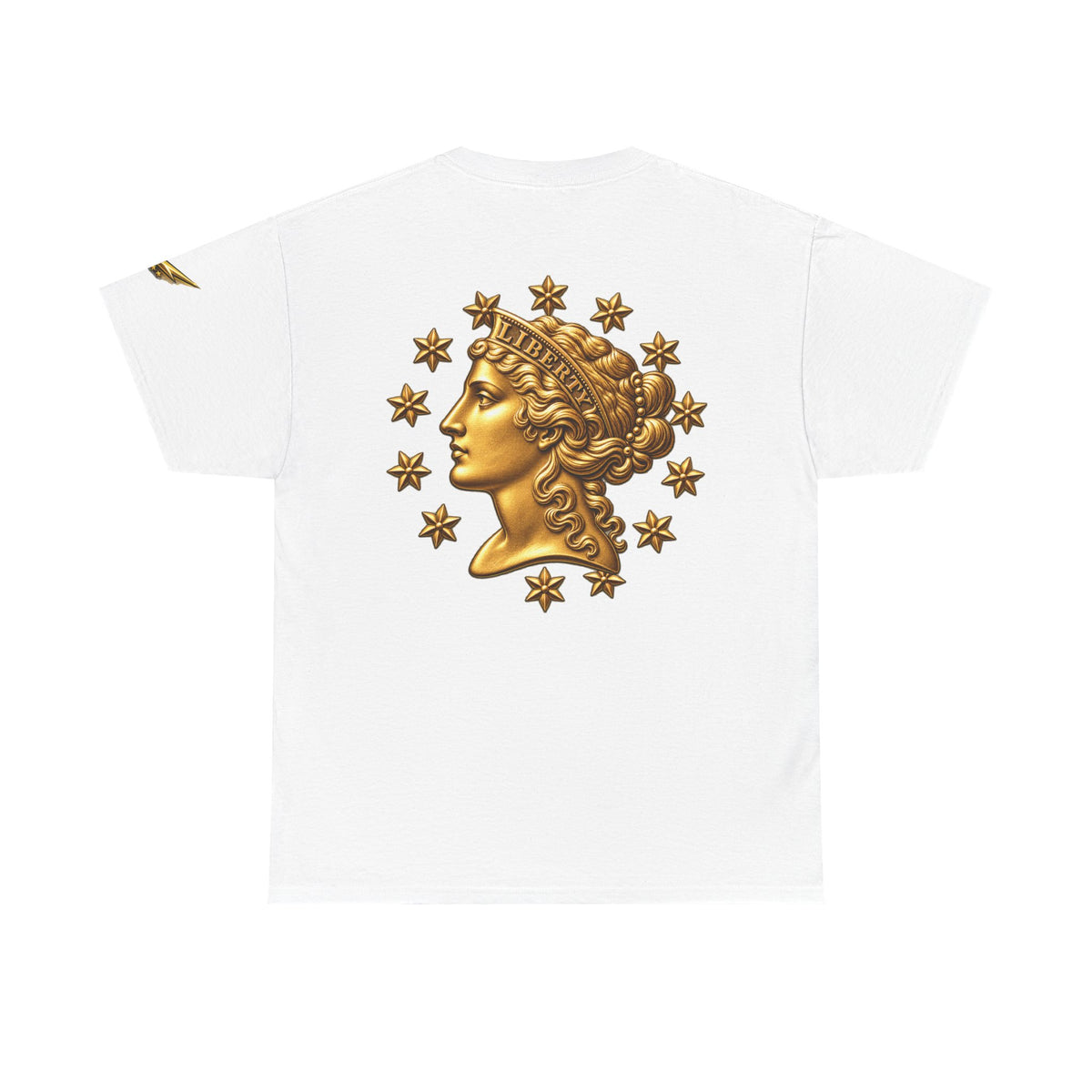 T-Shirt — Vintage Gold Liberty Head Graphic Tee