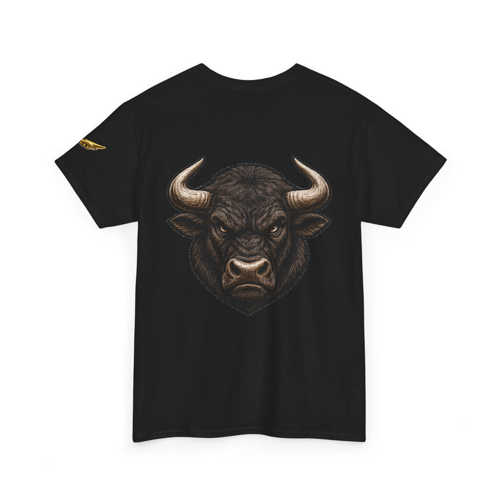 Bull Head Graphic Tee — Fierce Bison Illustration T-Shirt