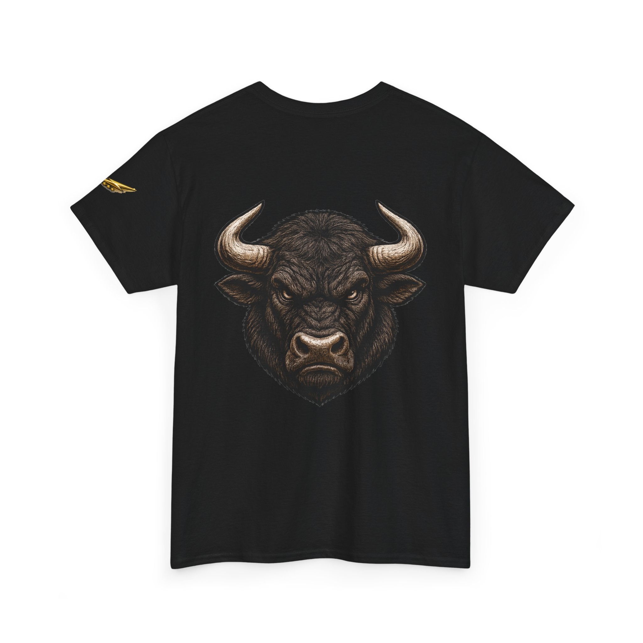 Bull Head Graphic Tee — Fierce Bison Illustration T-Shirt